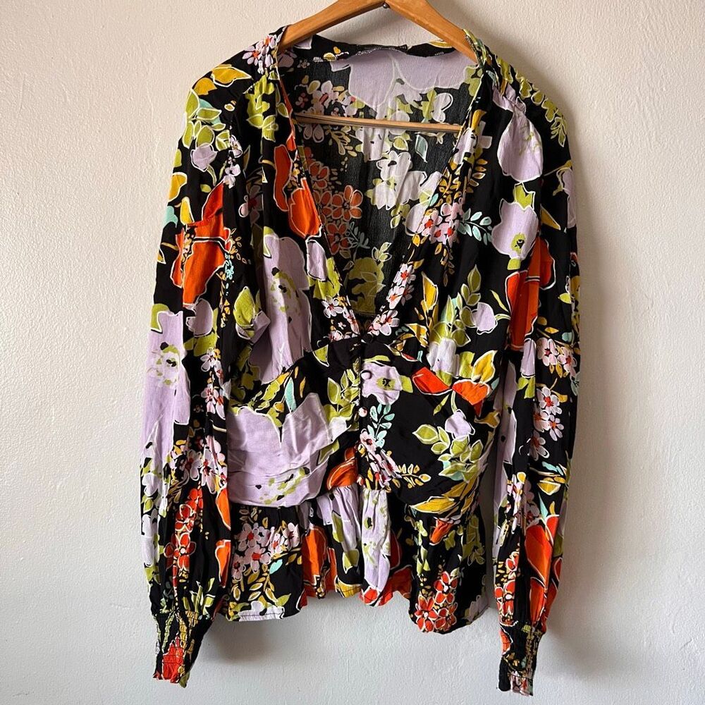 New ASOS BUTTON TEA BLOUSE SIZE 14